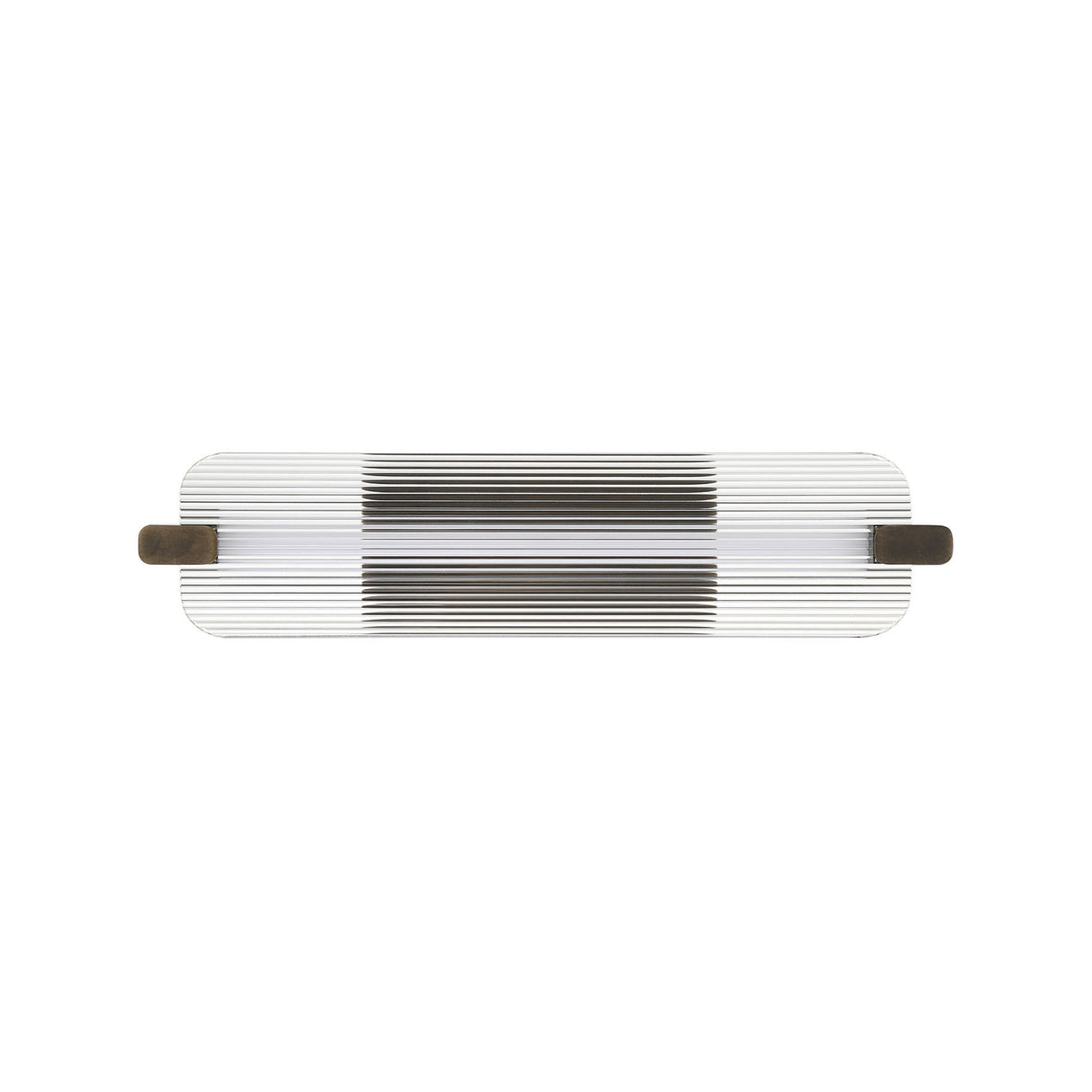 Halden LED Wall Sconce 25", Weathered Brass and Clear Glass