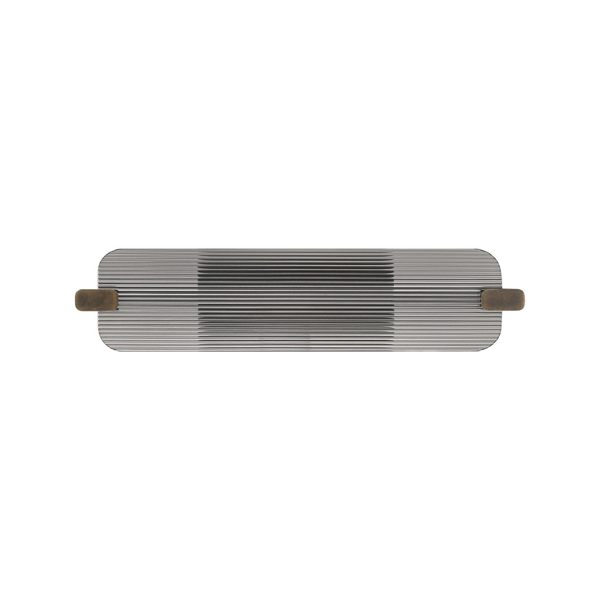 Halden LED Wall Sconce 25", Weathered Brass and Smoke Glass