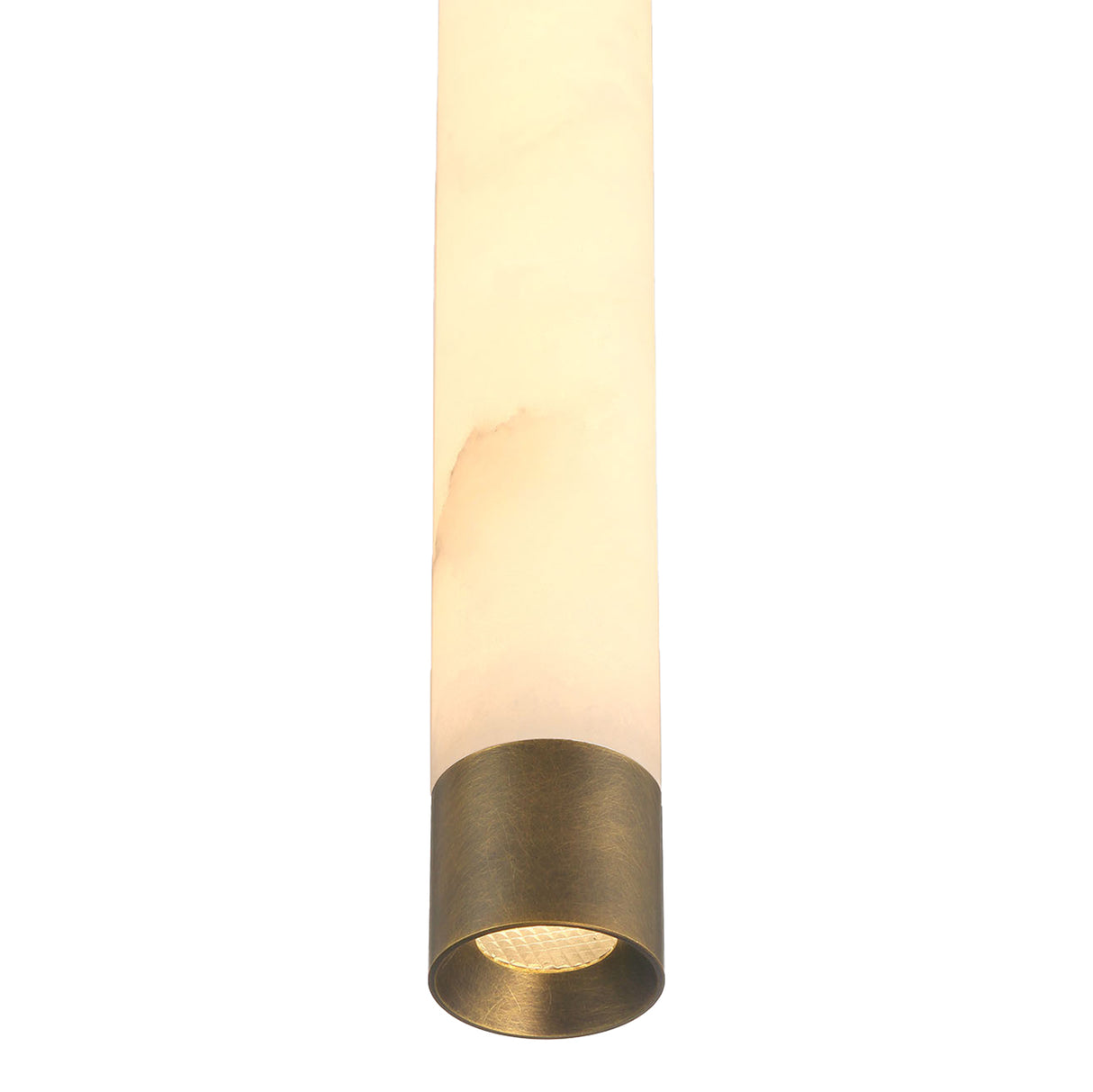 Anders Large LED Wall Sconce 24", Weathered Brass and Alabaster