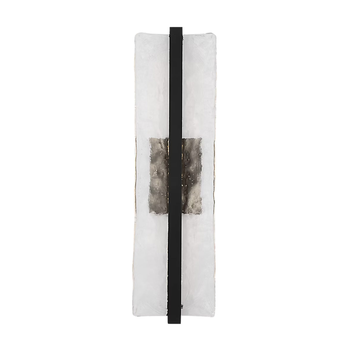 Kendrick LED Outdoor Wall Light, Large 27", Textured Black and Seeded Cast Glass