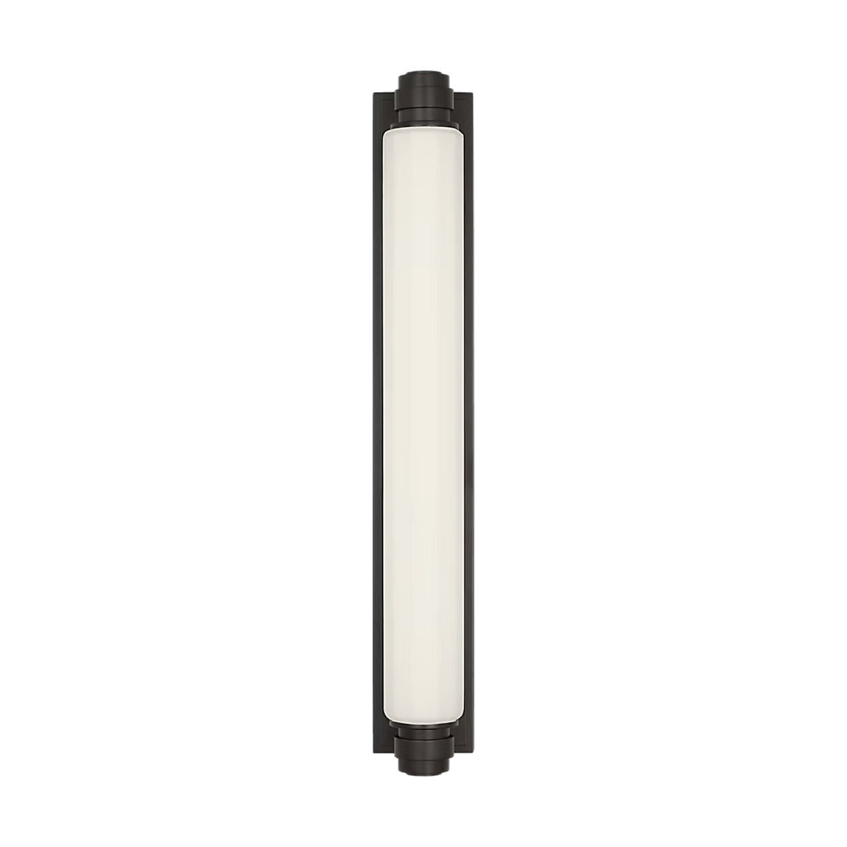 Lavinia LED Wall Sconce 24", Aged Iron and Opal Glass