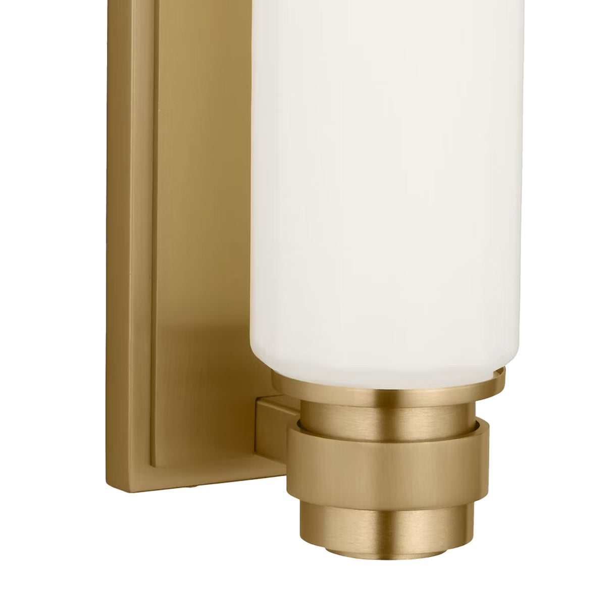 Lavinia LED Wall Sconce 24", Aged Brass and Opal Glass