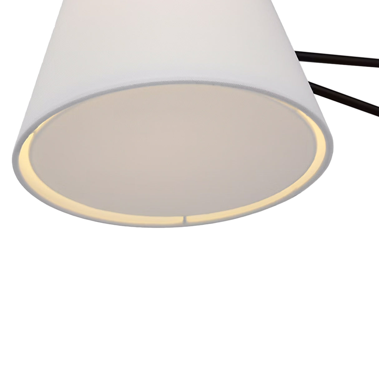 Barton 2 Shade Linear Pendant 56", Aged Iron and White Linen