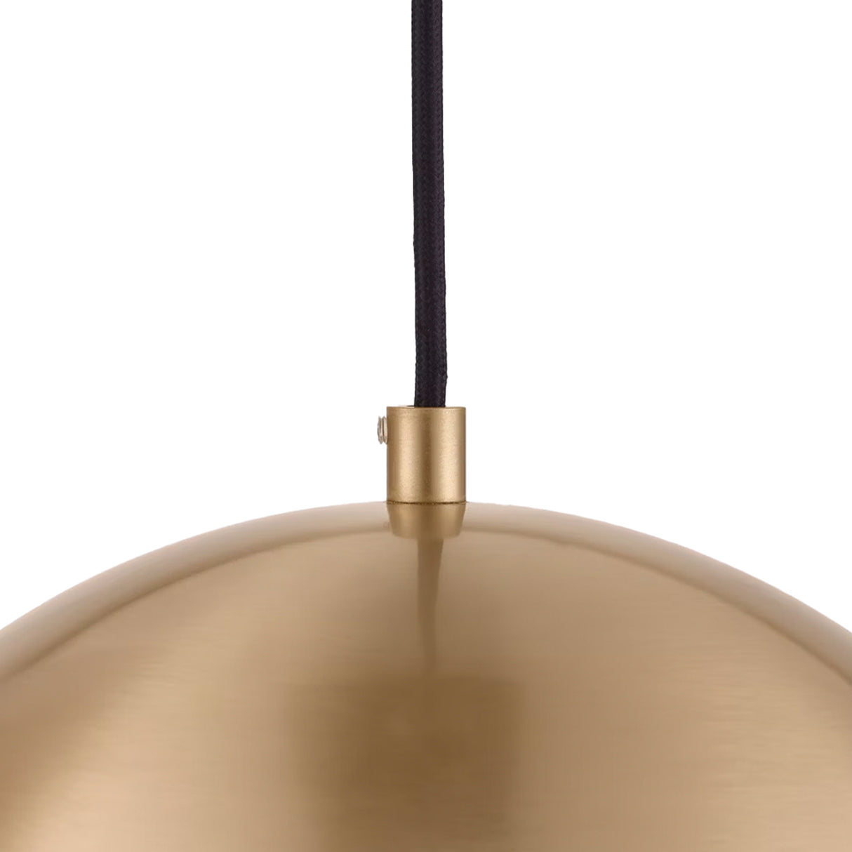 Morrison Medium Pendant 12", Satin Brass and Opal Glass