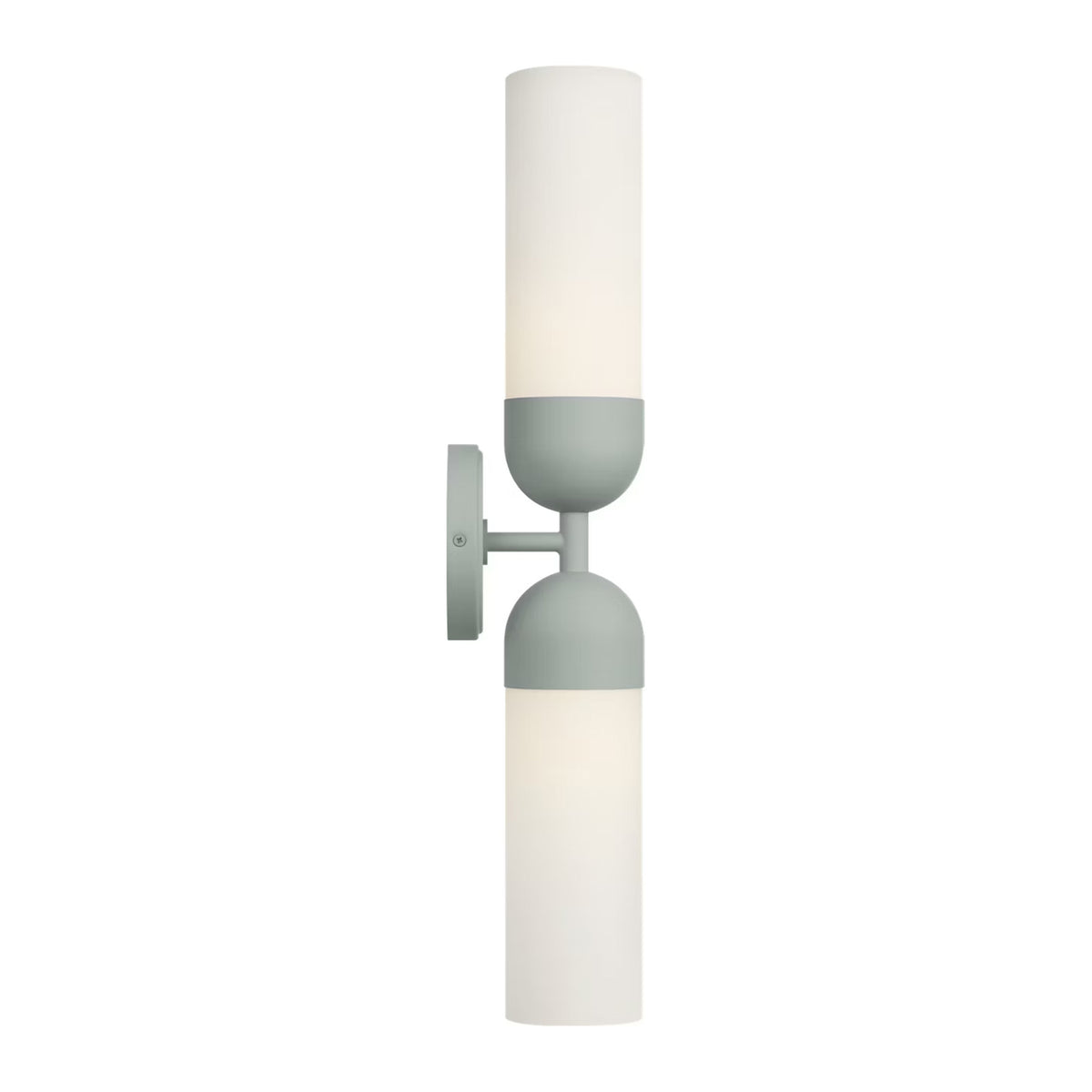 Filomena 2 Light Wall Sconce 24", Soft Sage and Opal Glass