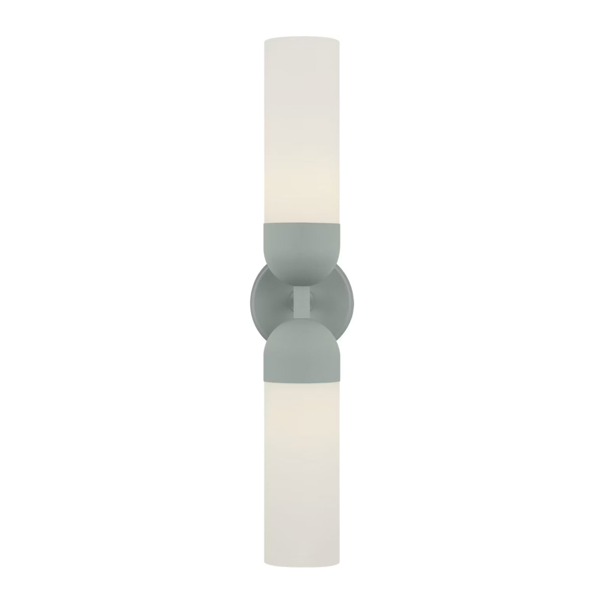 Filomena 2 Light Wall Sconce 24", Soft Sage and Opal Glass