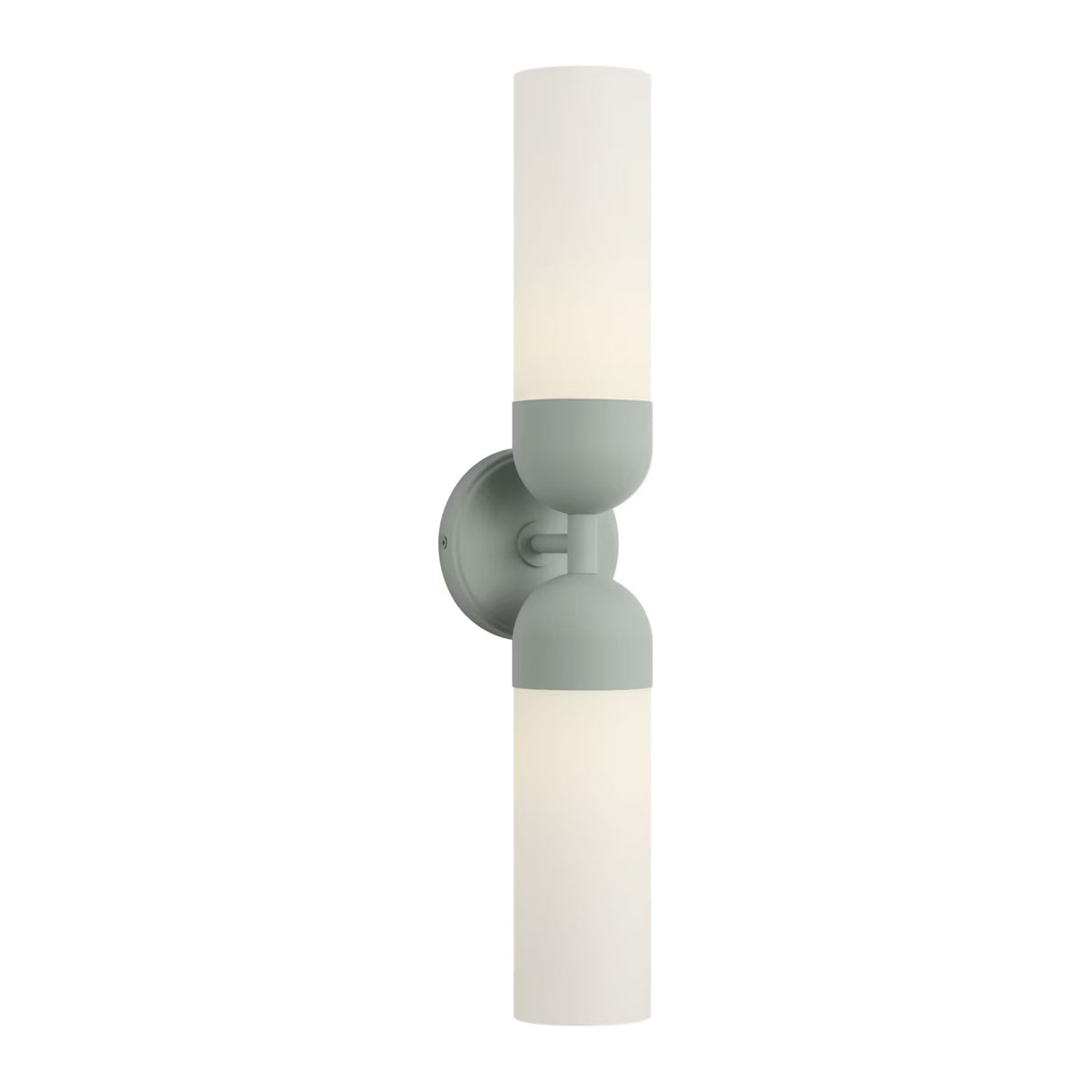 Filomena 2 Light Wall Sconce 24", Soft Sage and Opal Glass