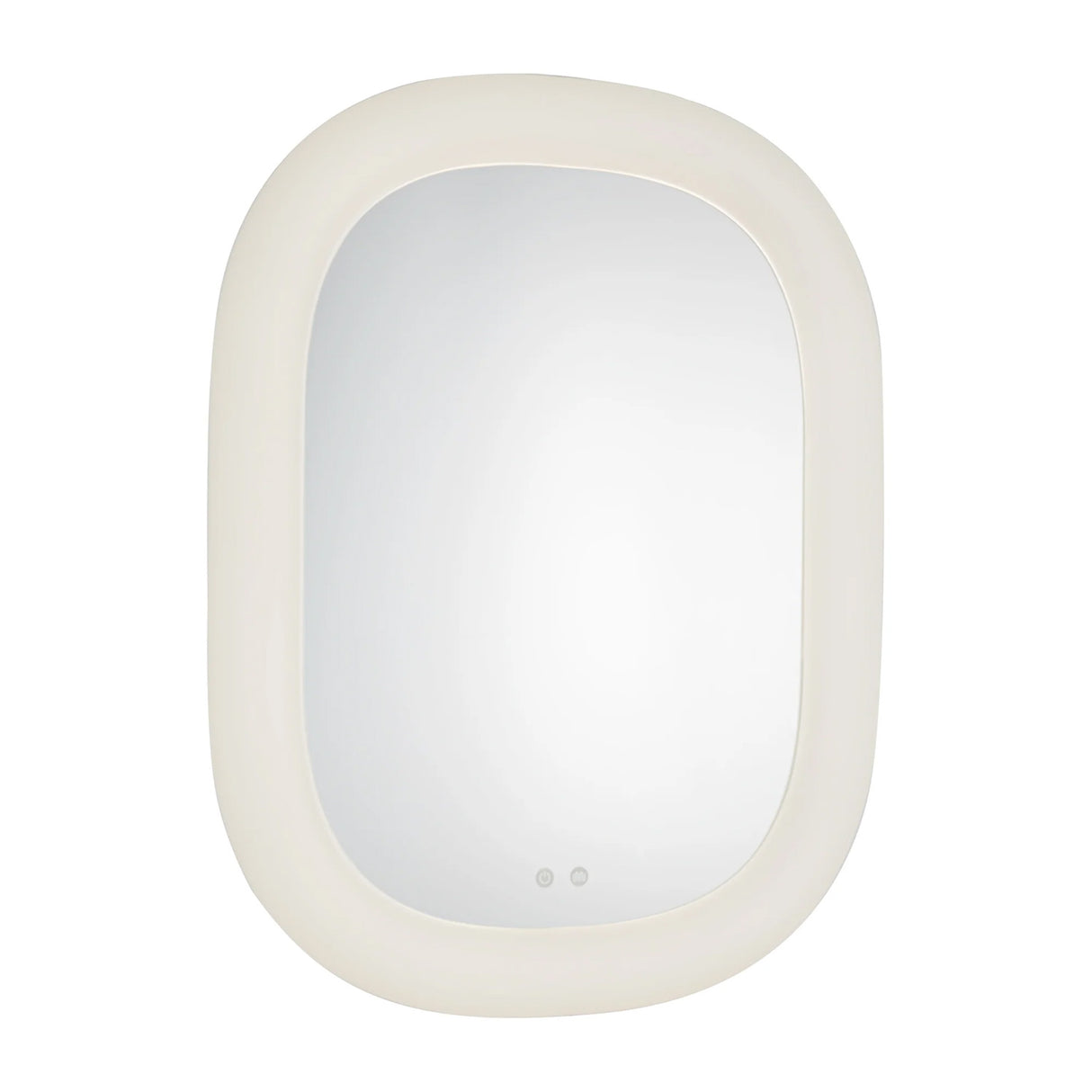 Atara Oval LED Mirror 29" x 37", Matte White