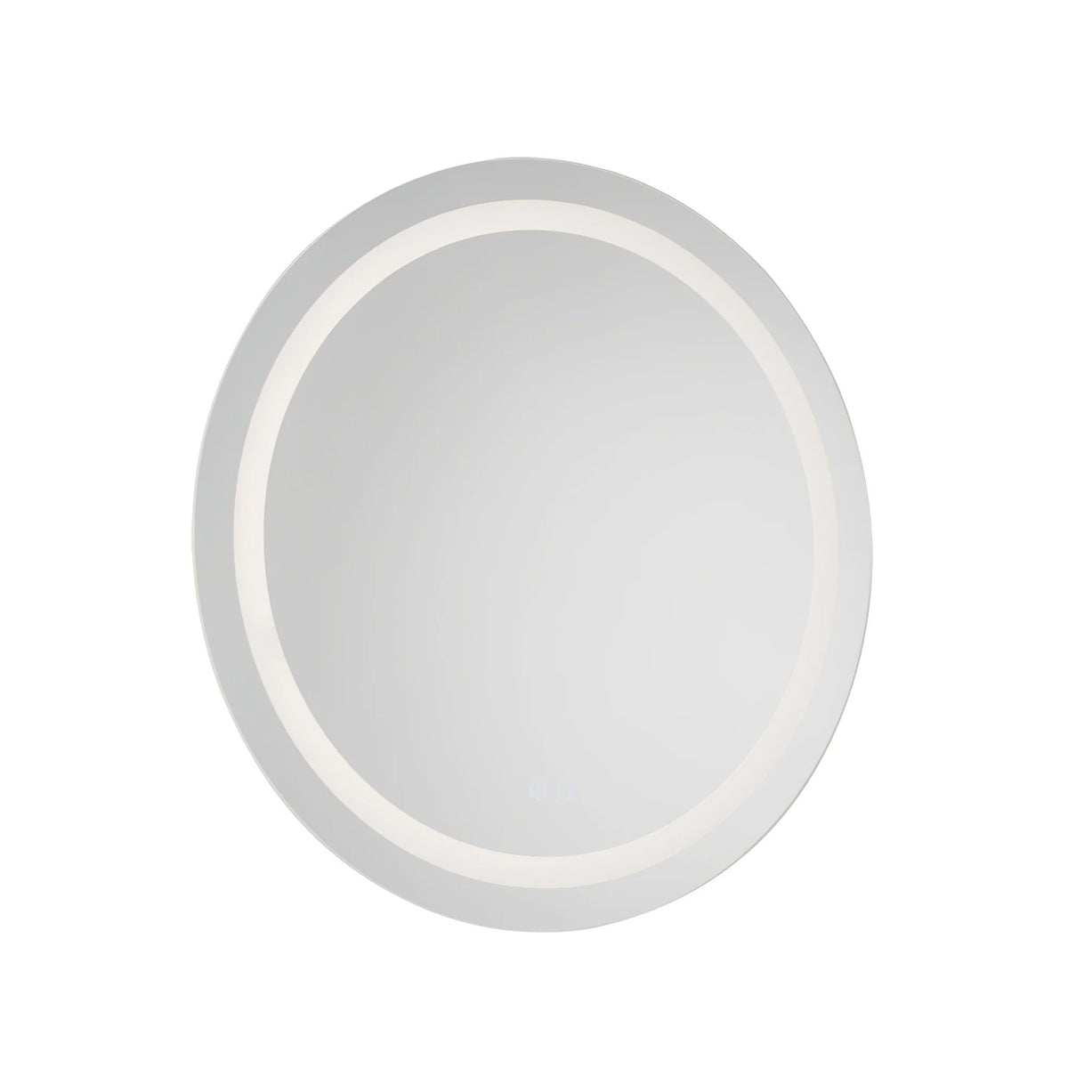 Clement Round LED Mirror 32" x 32", Silver