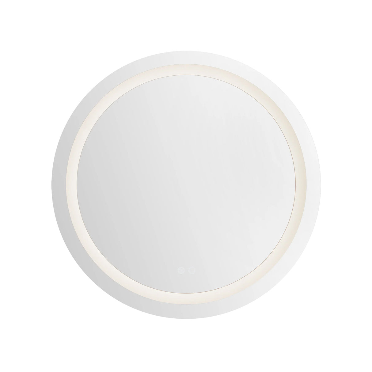 Clement Round LED Mirror 32" x 32", Silver