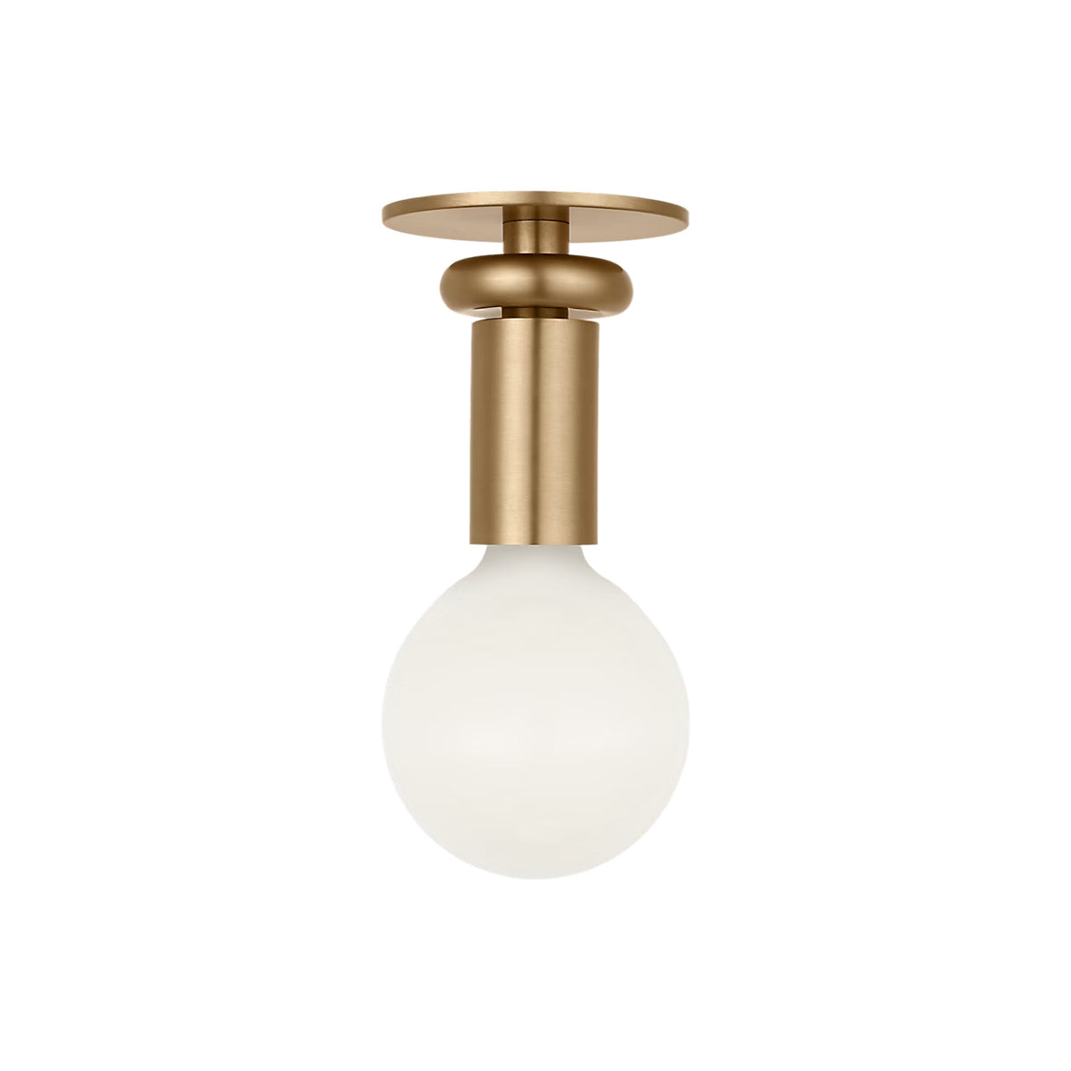 Filomena Small Flush Mount 5", Satin Brass