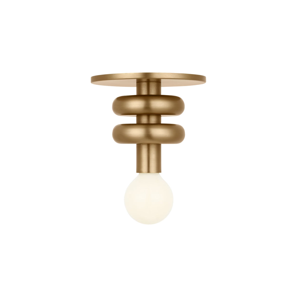 Filomena Extra Small Flush Mount 5", Satin Brass