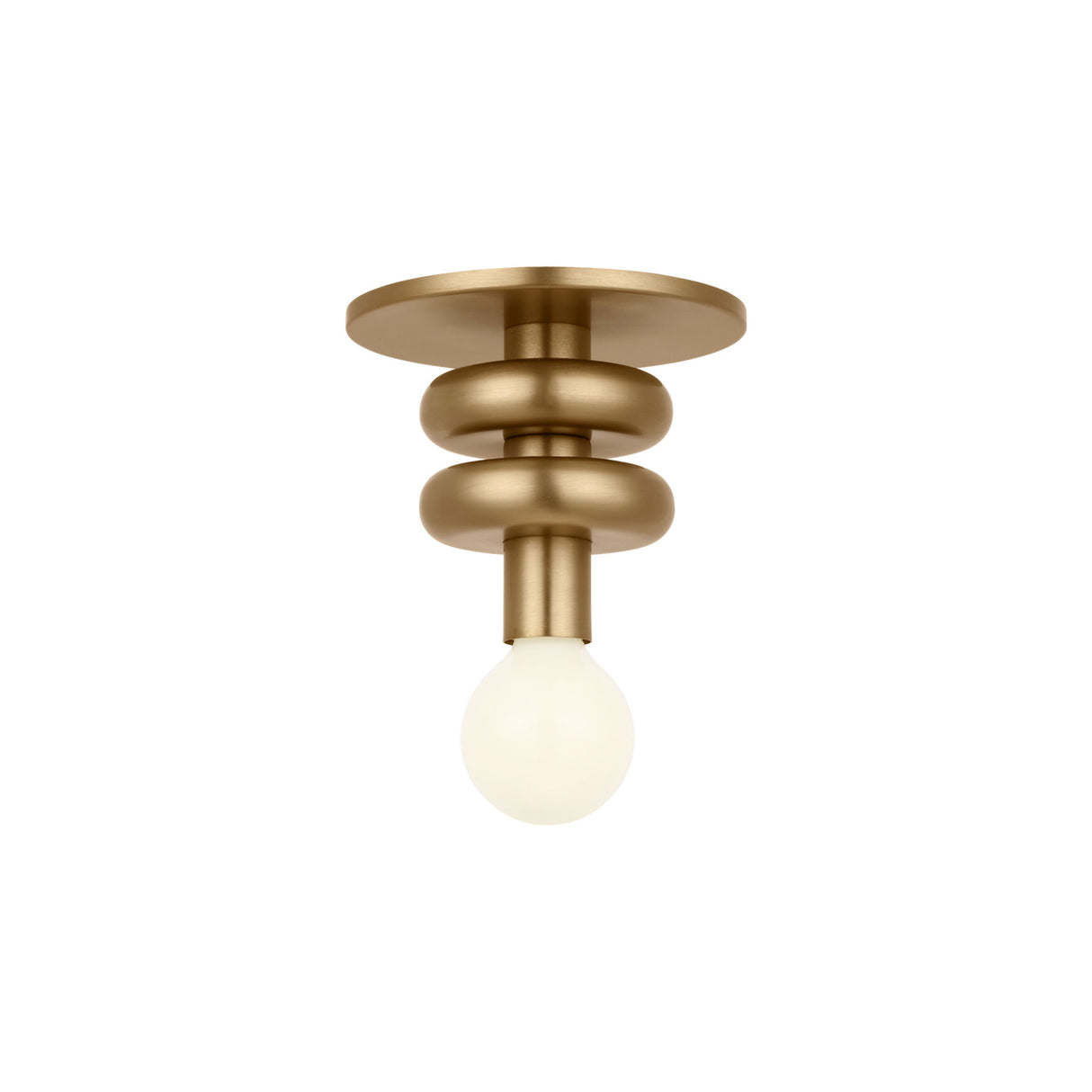 Filomena Extra Small Flush Mount 5", Satin Brass