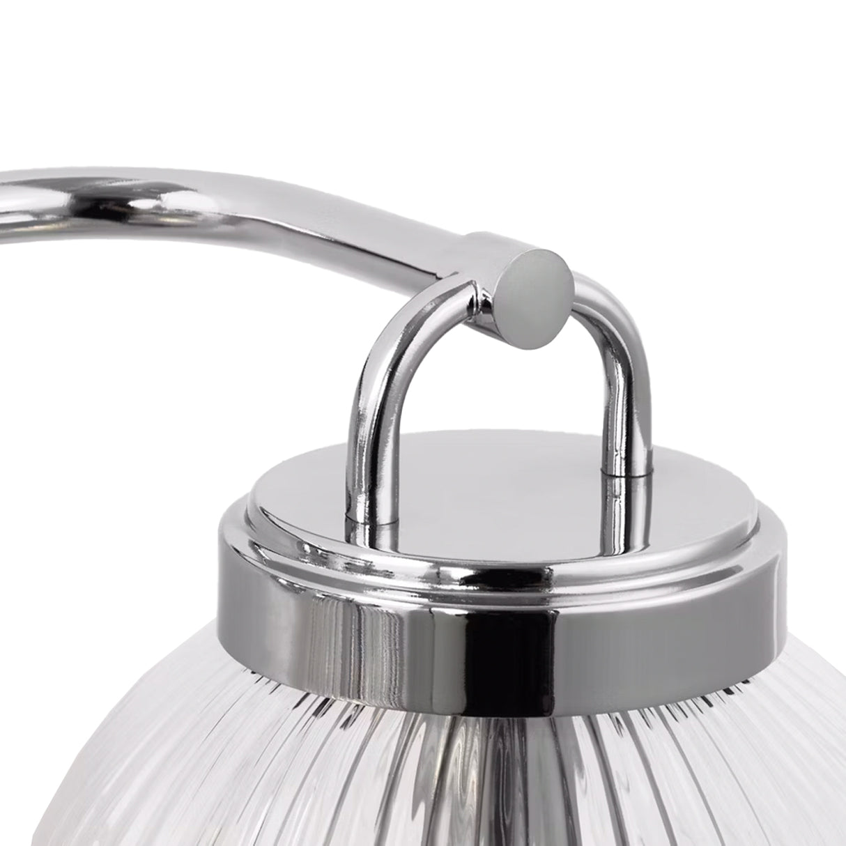 Whitaker 3 Light Vanity 24", Chrome and Clear Ribbed Glass