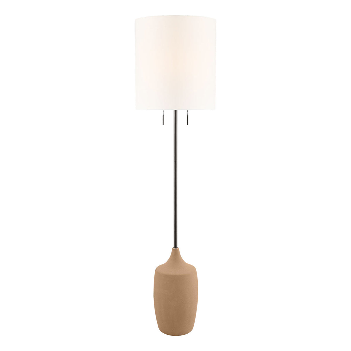 Stroud Floor Lamp 62", Aged Iron and Terracotta