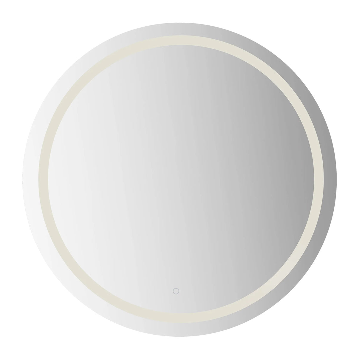 Clement Round LED Mirror 40" x 40", Silver