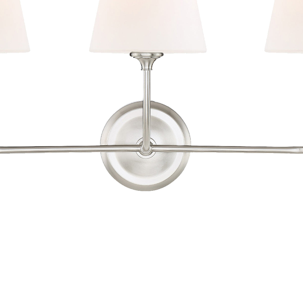 Estelle 3 Light Vanity 23", Brushed Nickel and Opal Glass