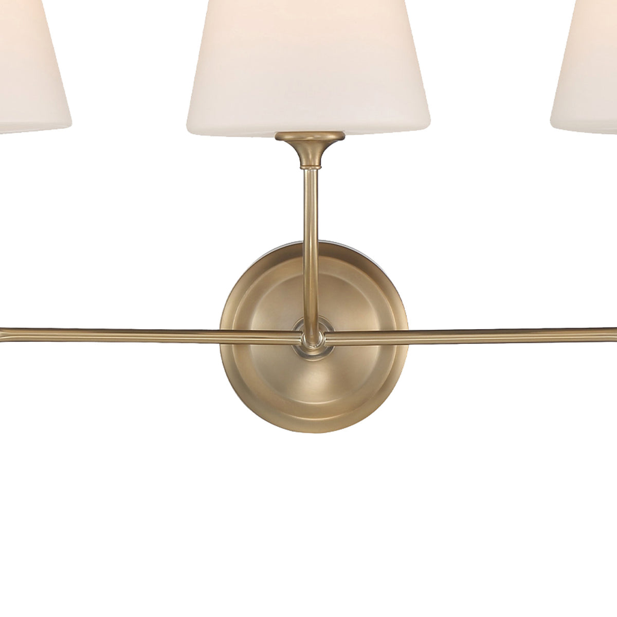 Estelle 3 Light Vanity 23", Brass and Opal Glass