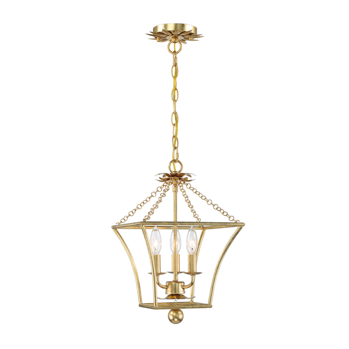Alice Lantern Pendant 11", Antique Gold