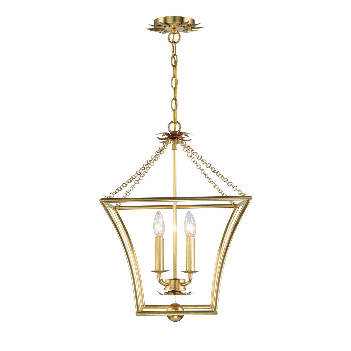 Alice Lantern Pendant 16", Antique Gold
