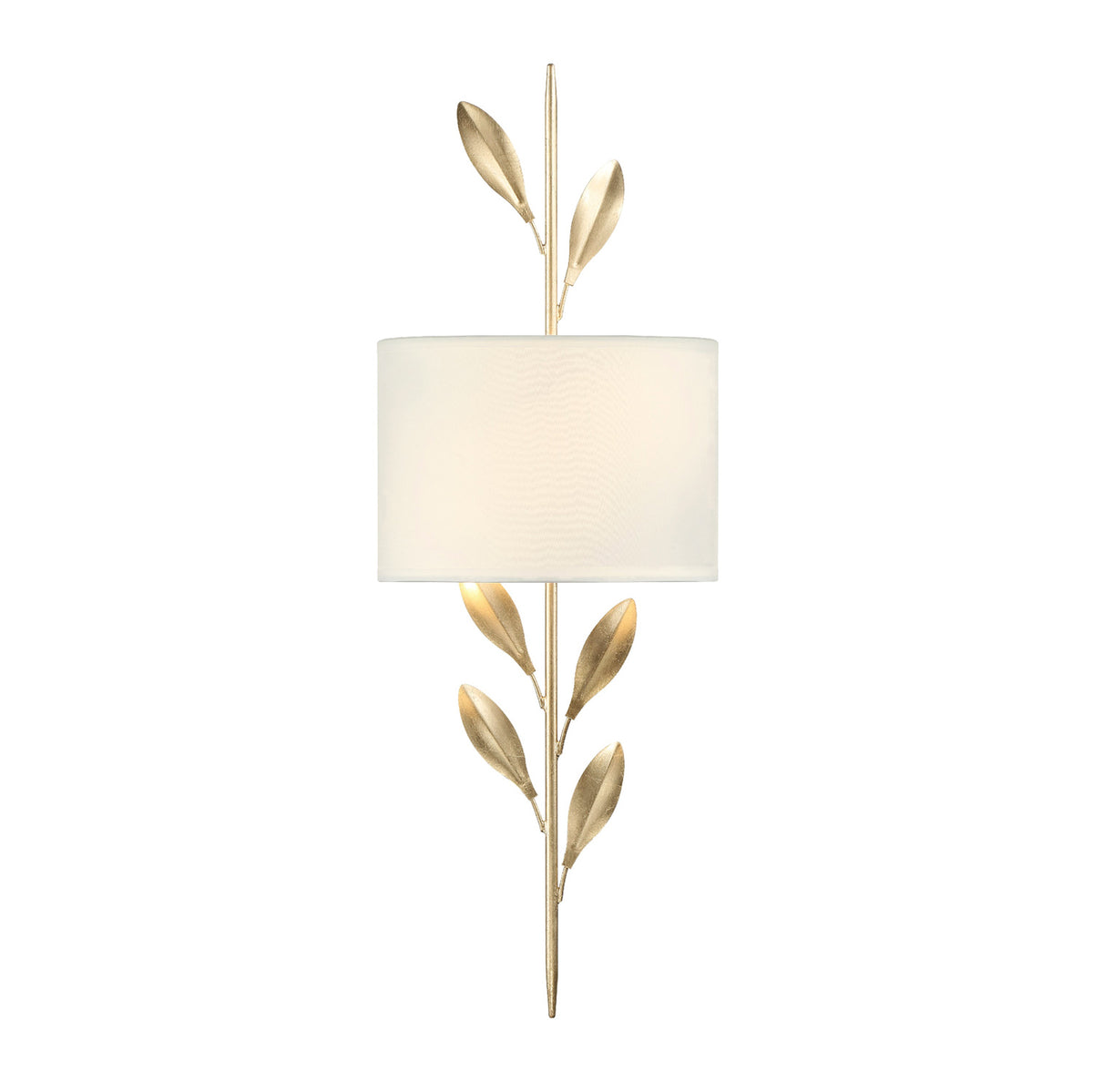 Alison Wall Sconce 24", Antique Gold with Fabric Shade