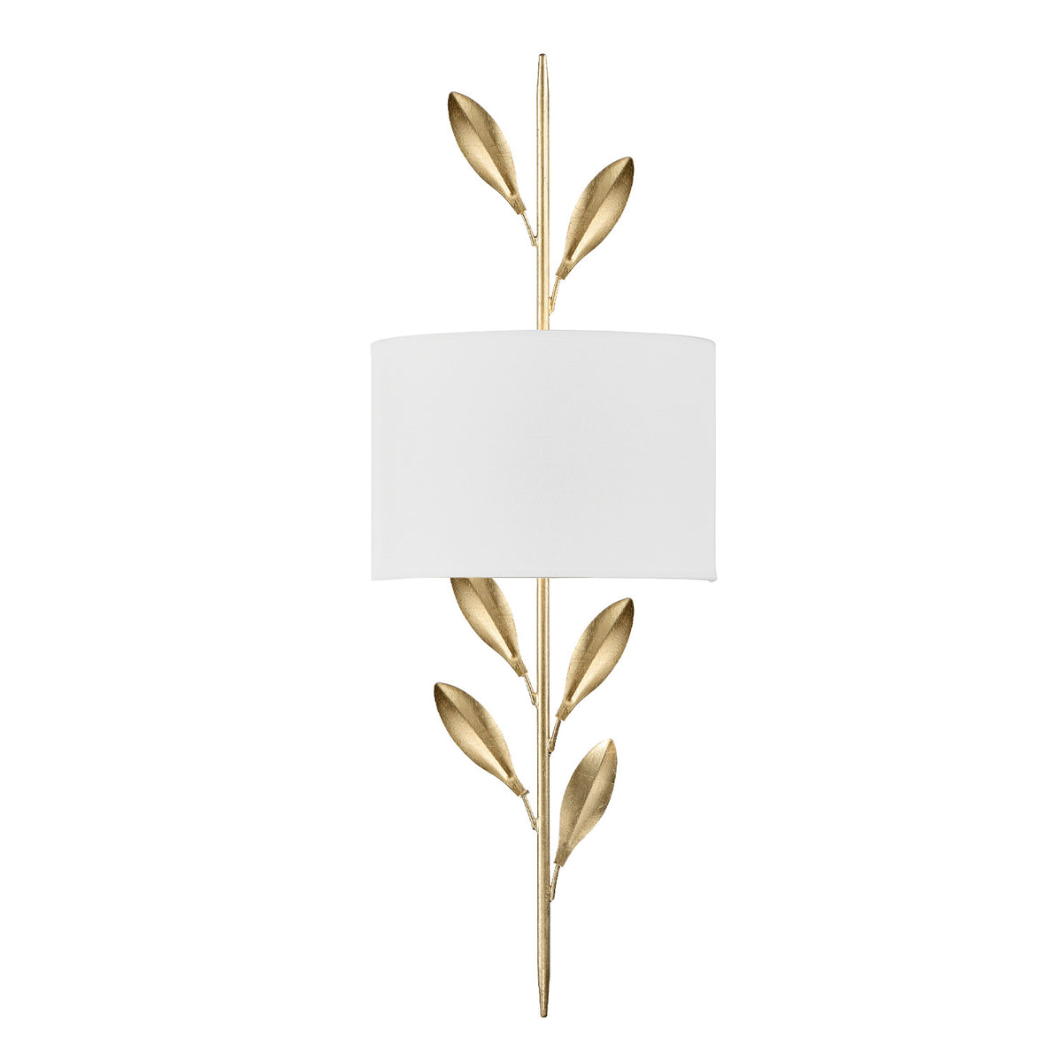 Alison Wall Sconce 24", Antique Gold with Fabric Shade