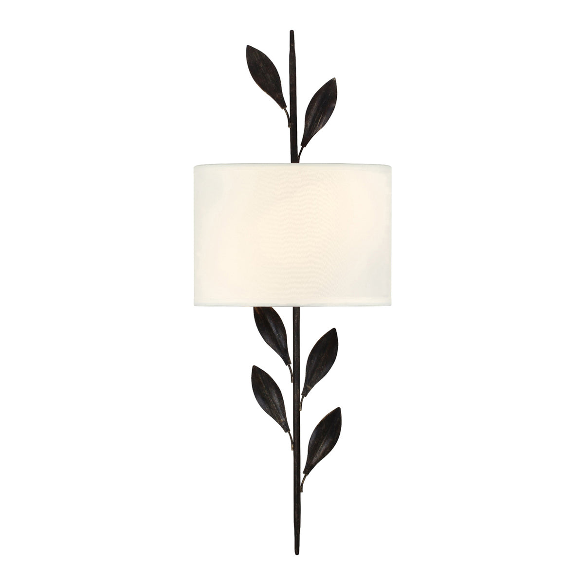 Alison Wall Sconce 24", Antique Bronze with Fabric Shade