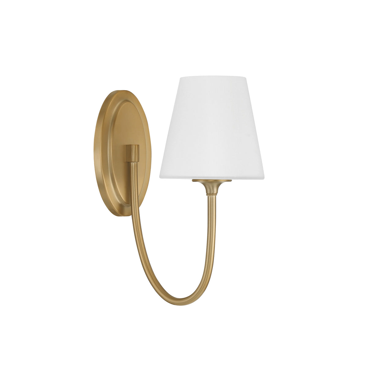 Camira Wall Sconce 13", Aged Brass and Opal Glass