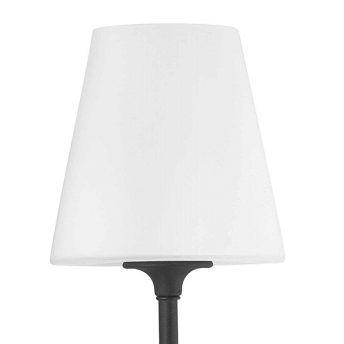Camira Double Wall Sconce 13", Forged Black and Opal Glass
