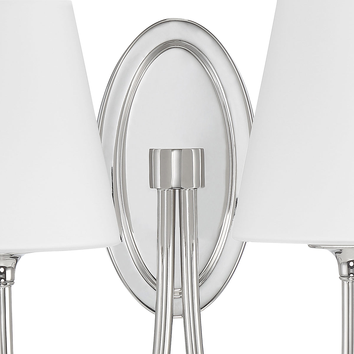 Camira Double Wall Sconce 13", Polished Nickel and Opal Glass