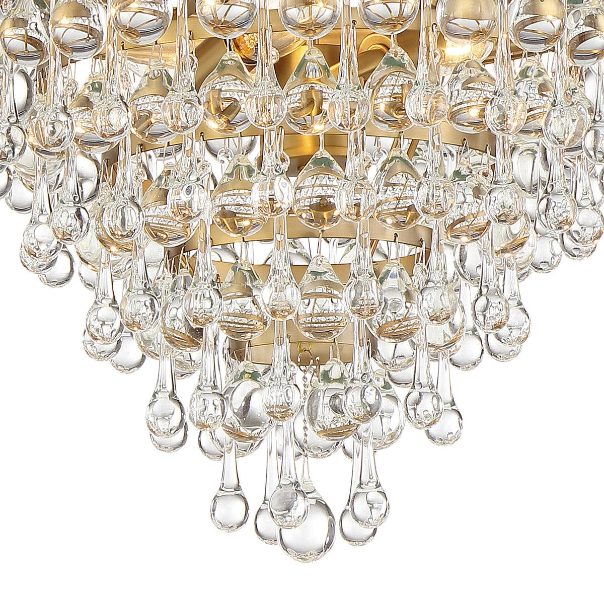 Betony 3 Light Mini Chandelier 13", Aged Brass