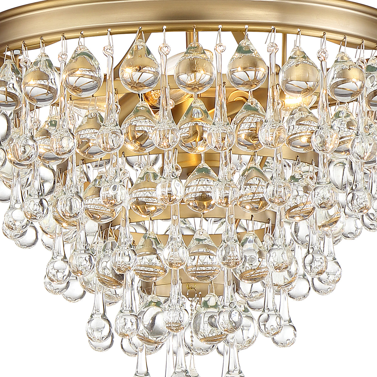 Betony 3 Light Semi-Flush 13", Aged Brass