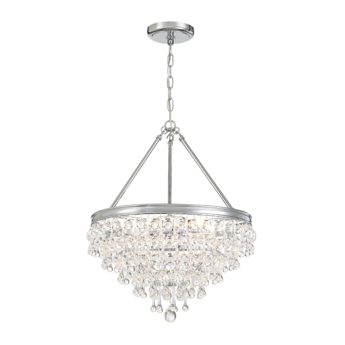 Betony 6 Light Chandelier 20", Chrome