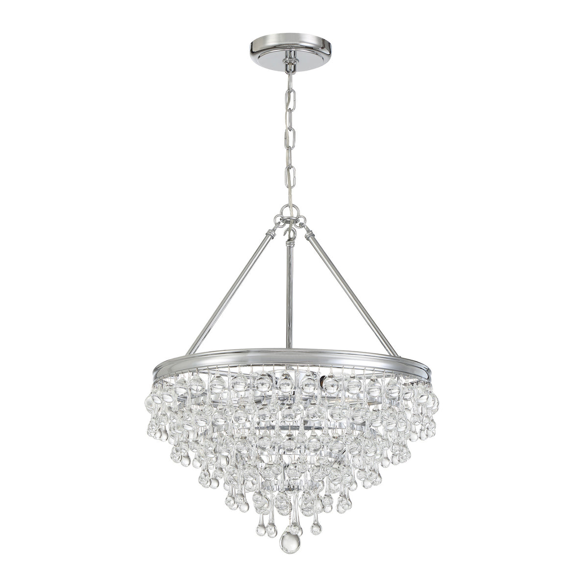 Betony 6 Light Chandelier 20", Chrome