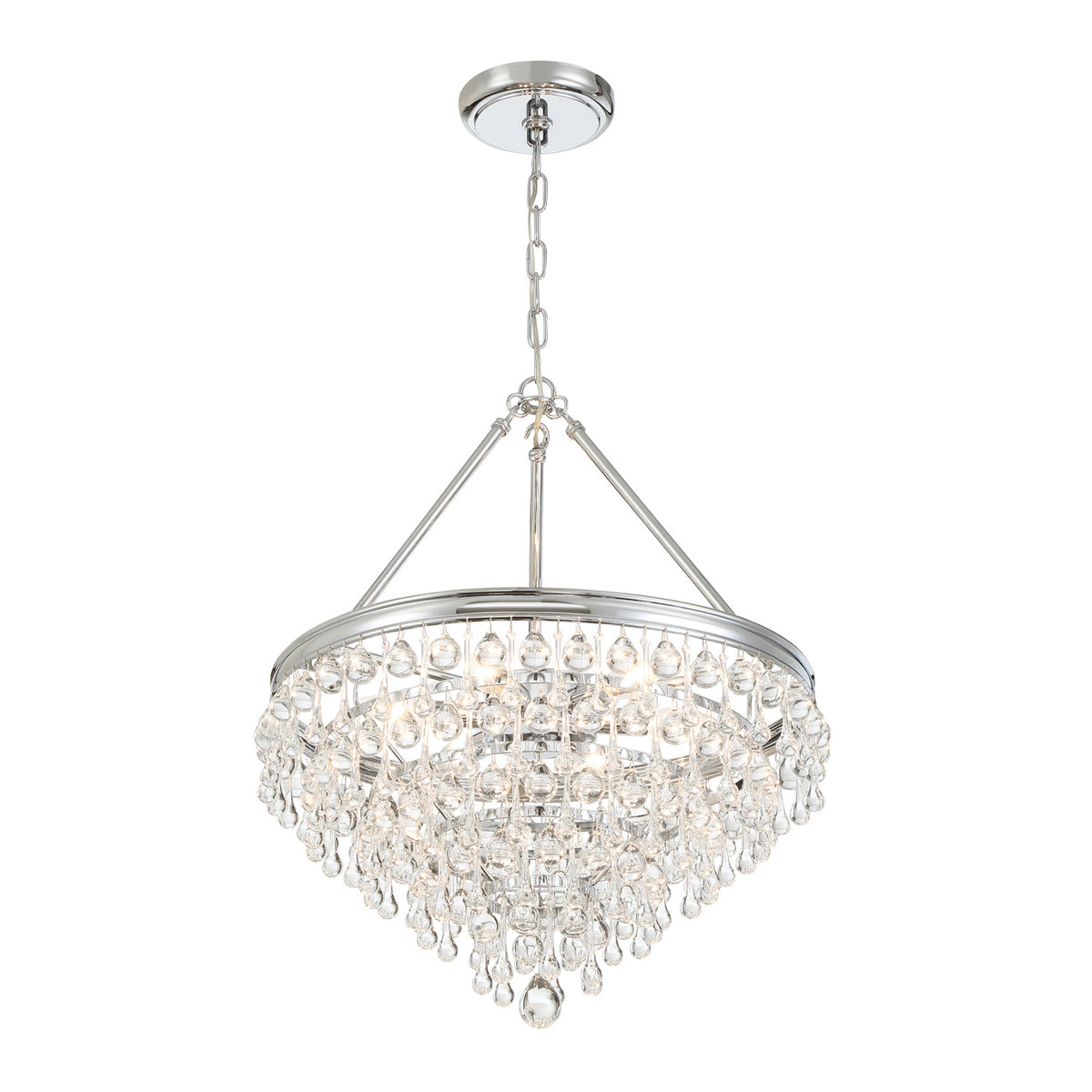 Betony 6 Light Chandelier 20", Chrome