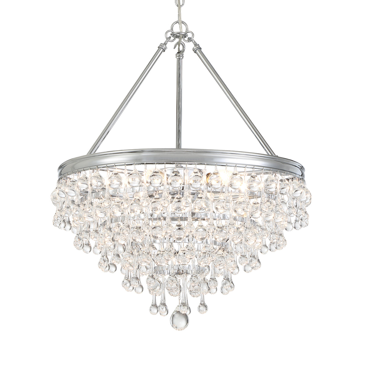 Betony 6 Light Chandelier 20", Chrome