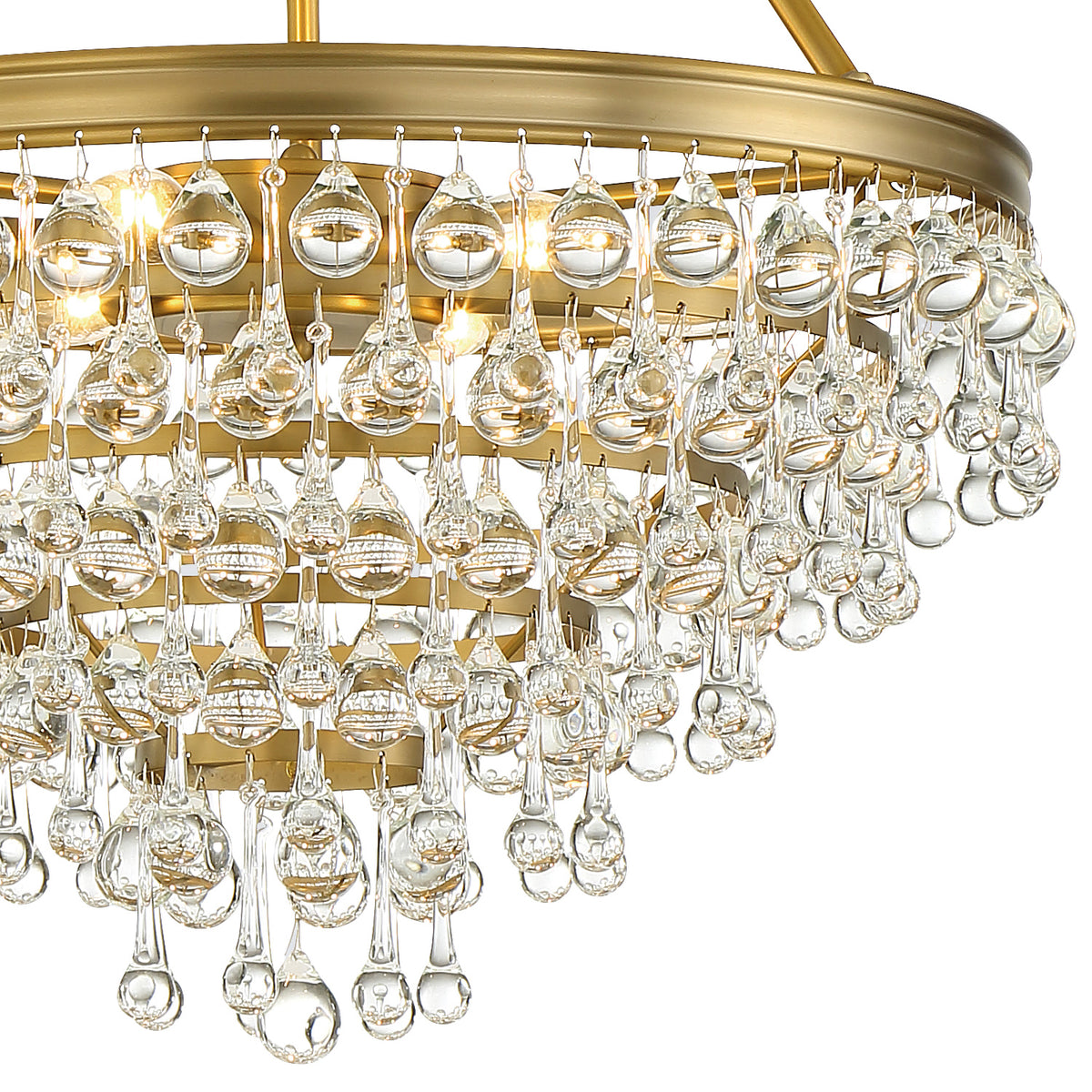 Betony 6 Light Chandelier 20", Aged Brass