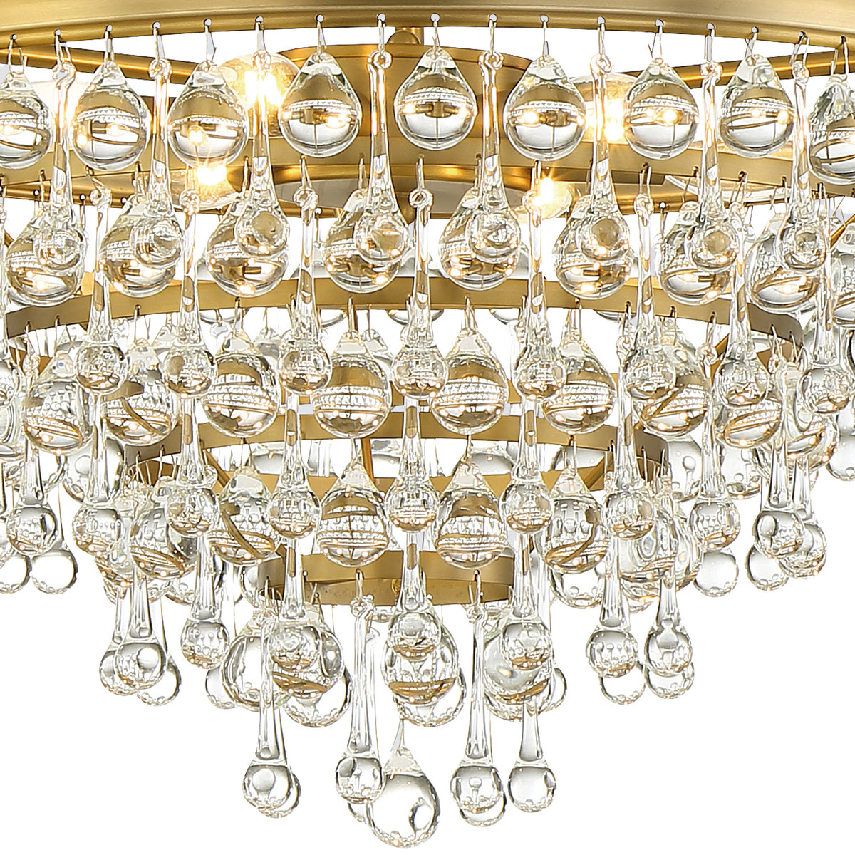 Betony 6 Light Chandelier 20", Aged Brass