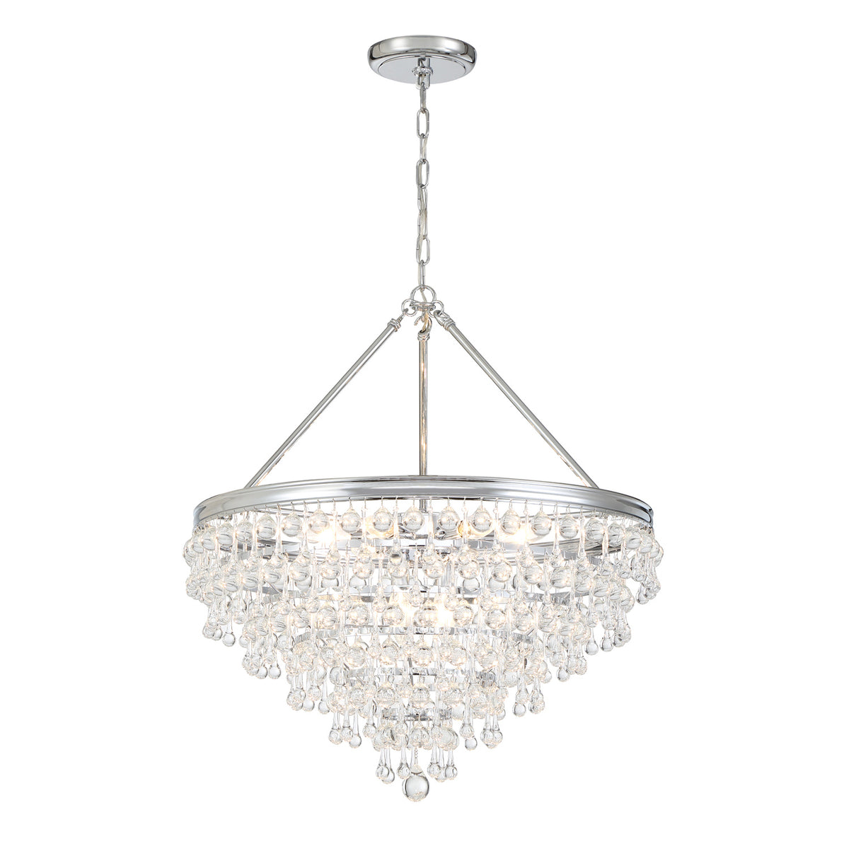 Betony 8 Light Chandelier 25", Chrome