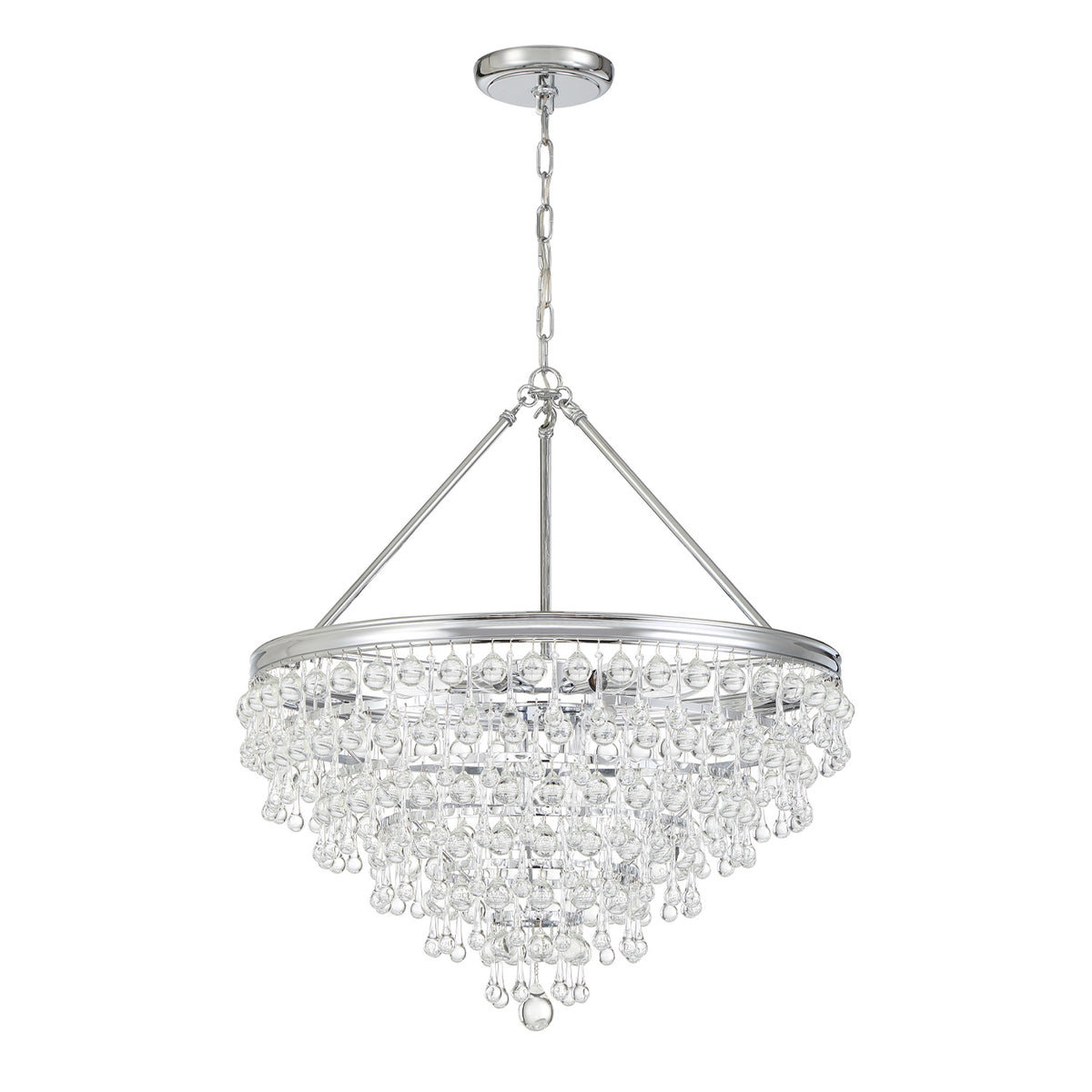 Betony 8 Light Chandelier 25", Chrome