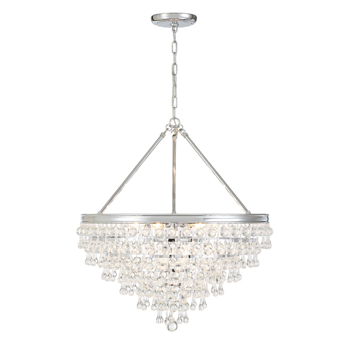 Betony 8 Light Chandelier 25", Chrome