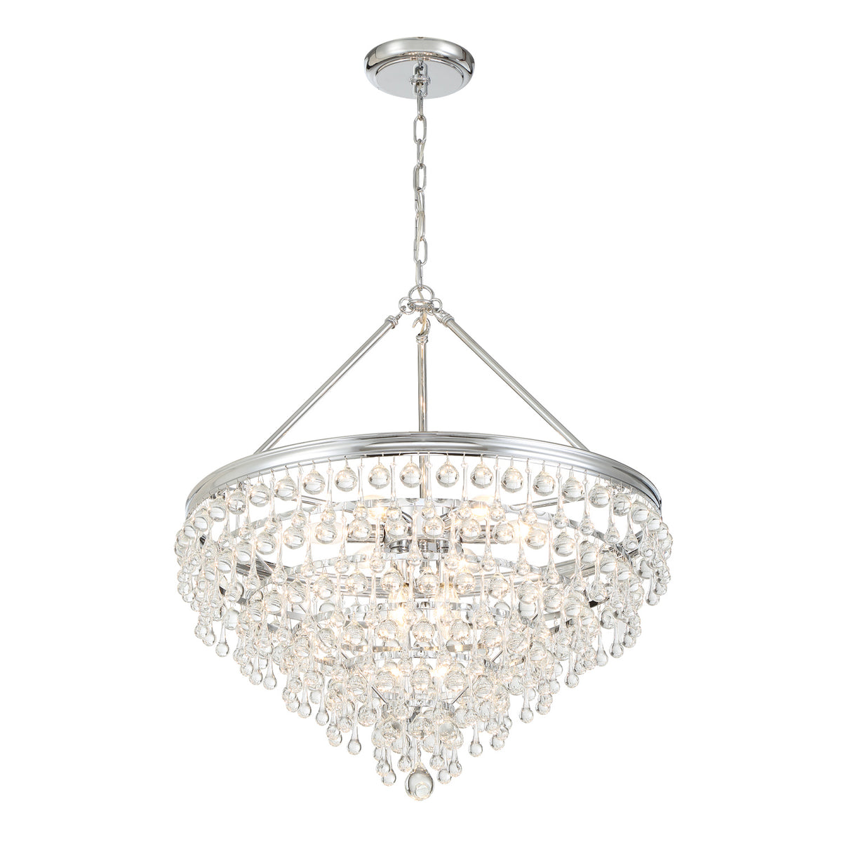 Betony 8 Light Chandelier 25", Chrome