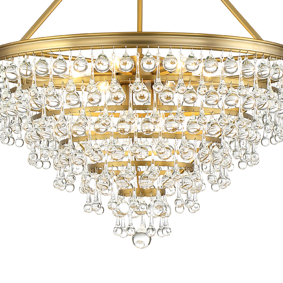 Betony 8 Light Chandelier 25", Aged Brass