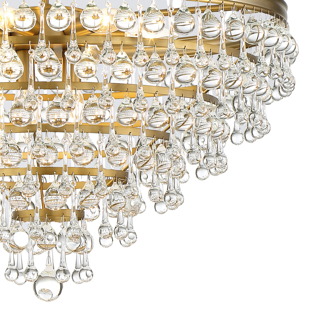 Betony 8 Light Chandelier 25", Aged Brass