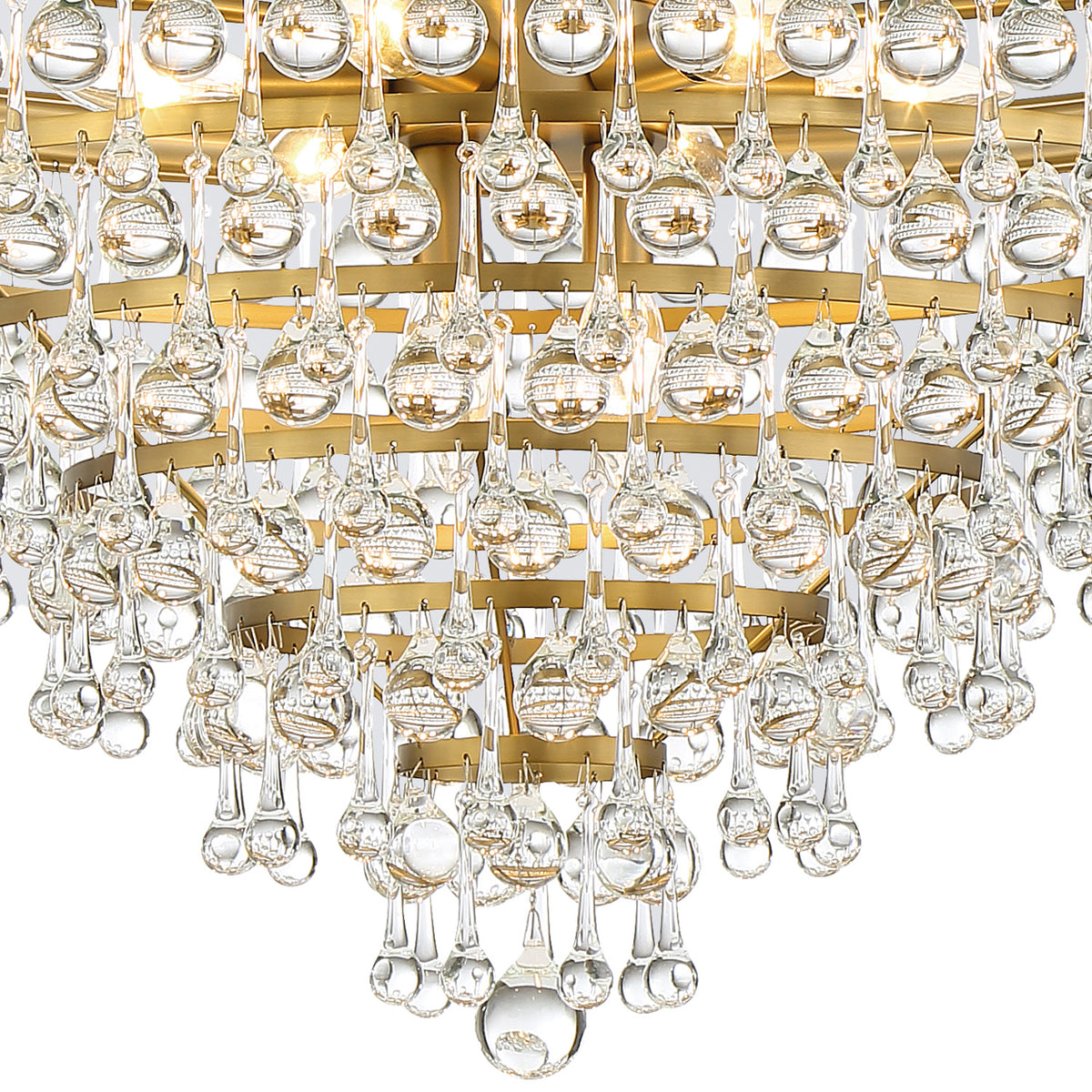 Betony 8 Light Chandelier 25", Aged Brass
