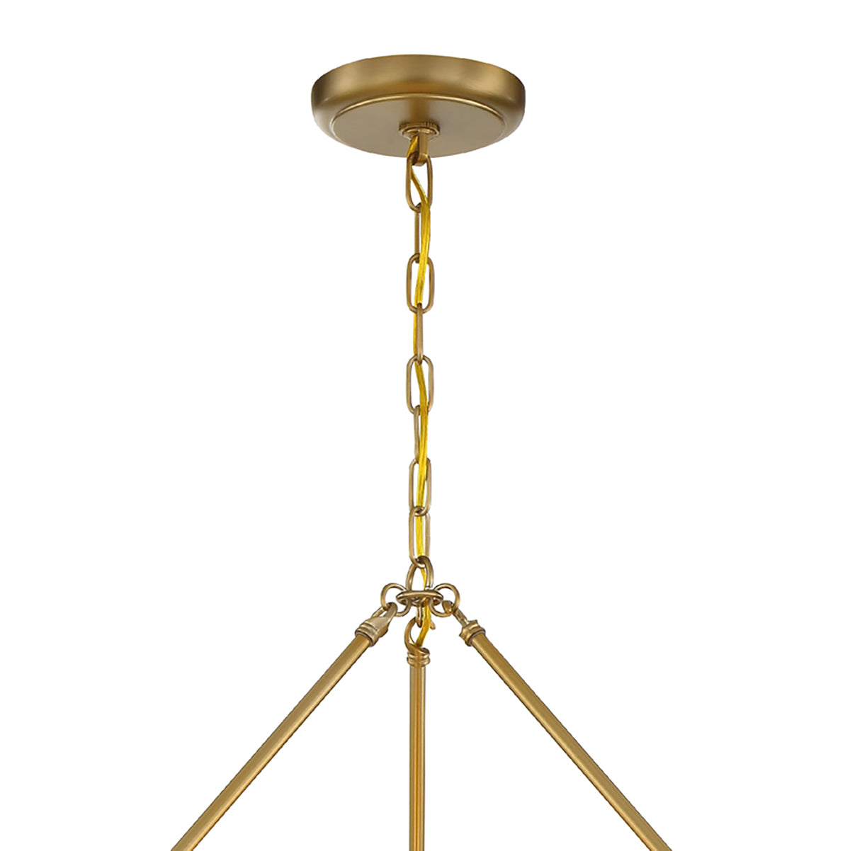 Betony 8 Light Chandelier 25", Aged Brass