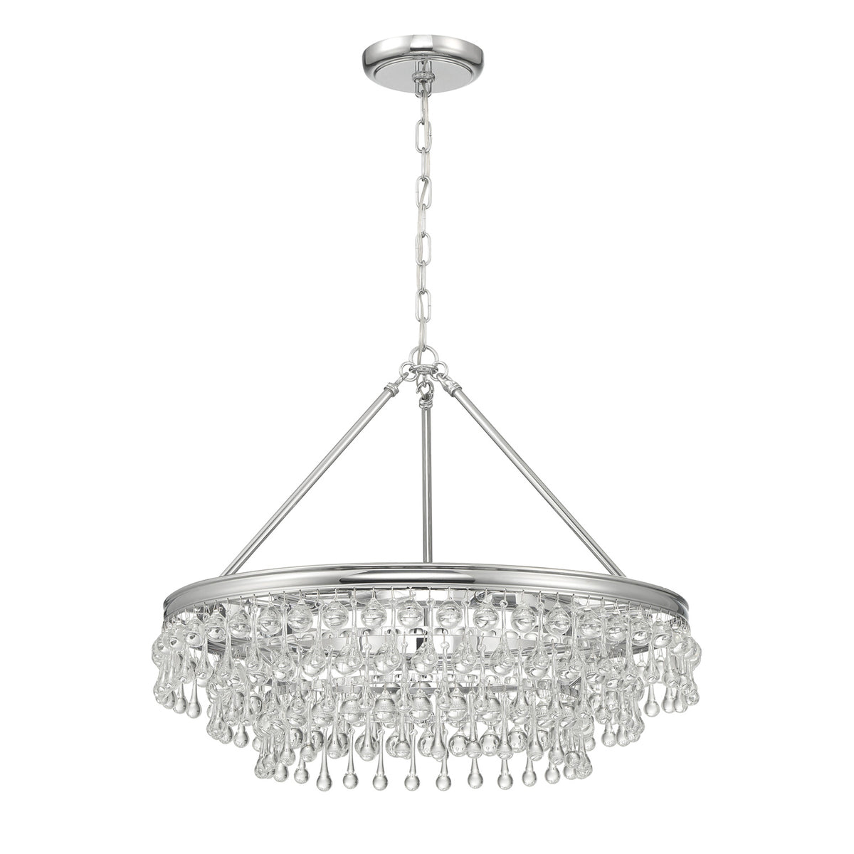 Betony 6 Light Chandelier 25", Chrome