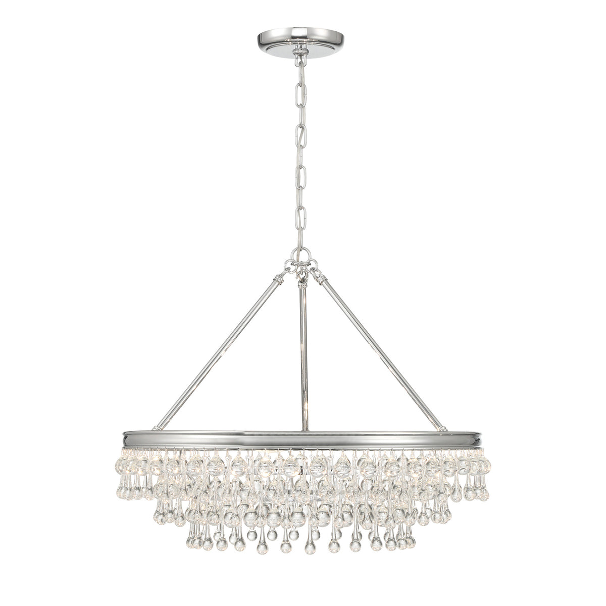 Betony 6 Light Chandelier 25", Chrome