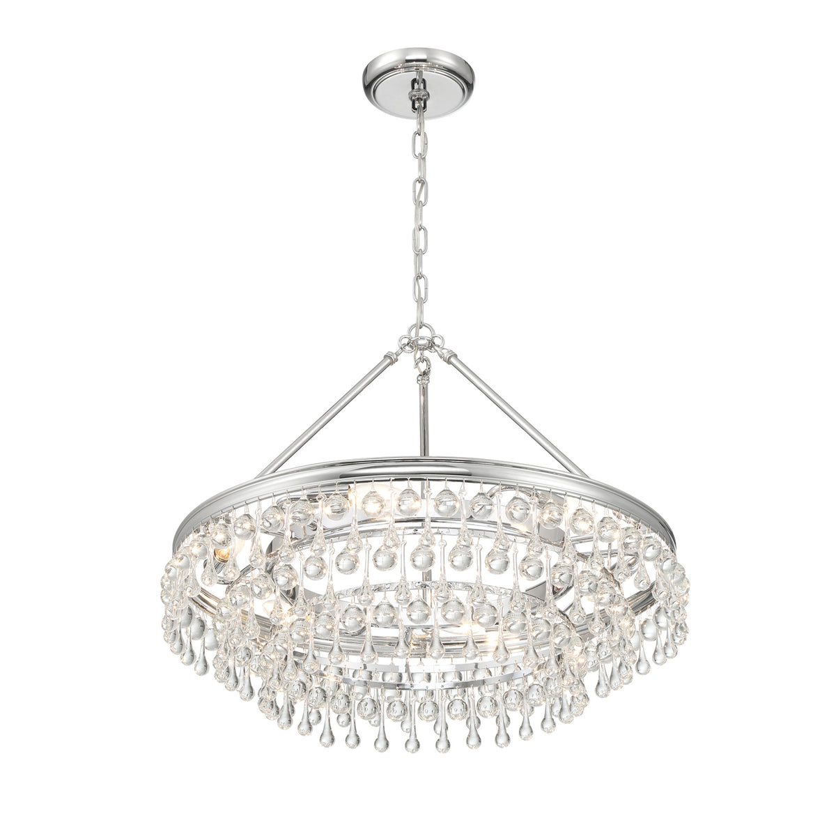 Betony 6 Light Chandelier 25", Chrome