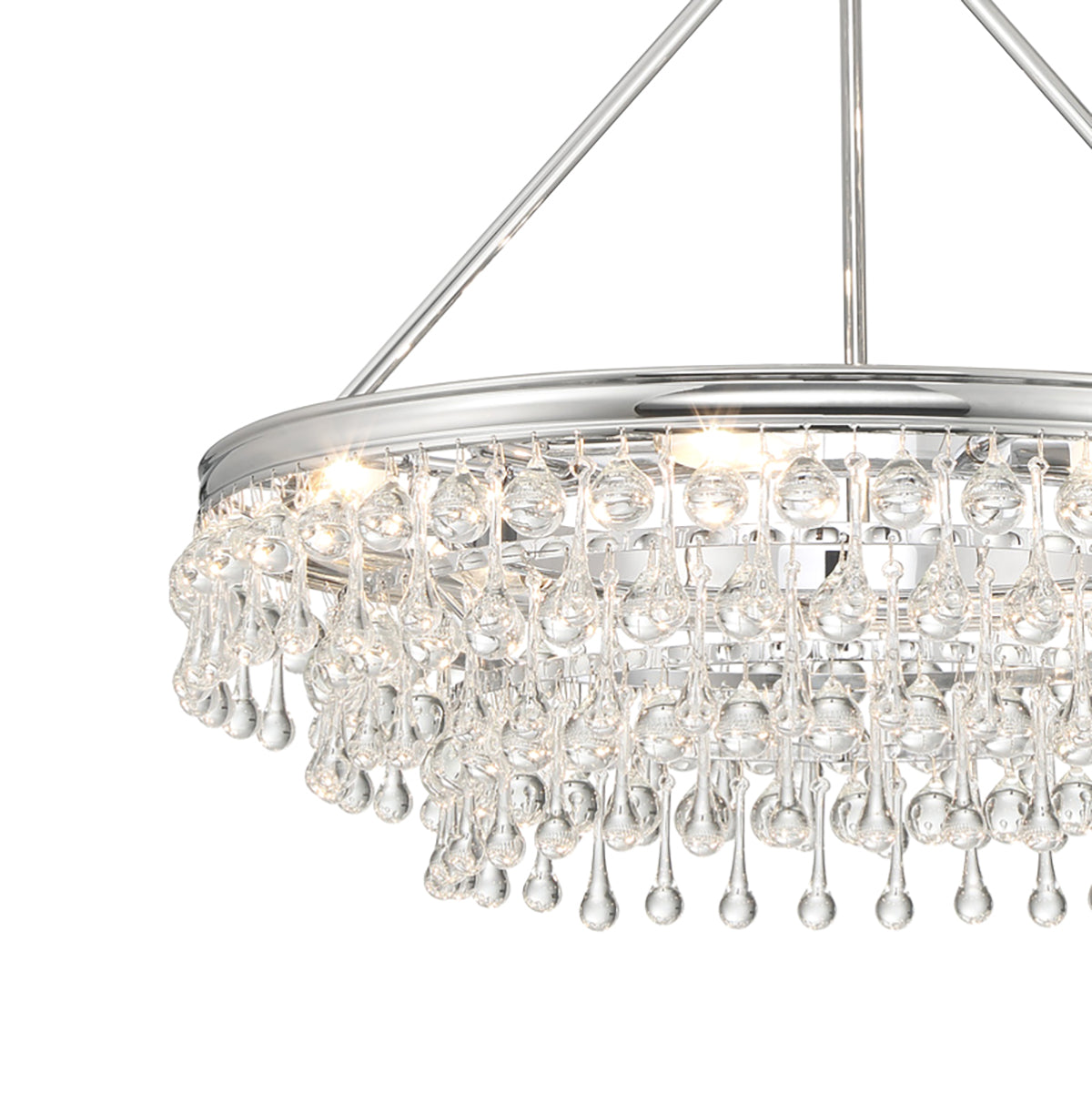 Betony 6 Light Chandelier 25", Chrome